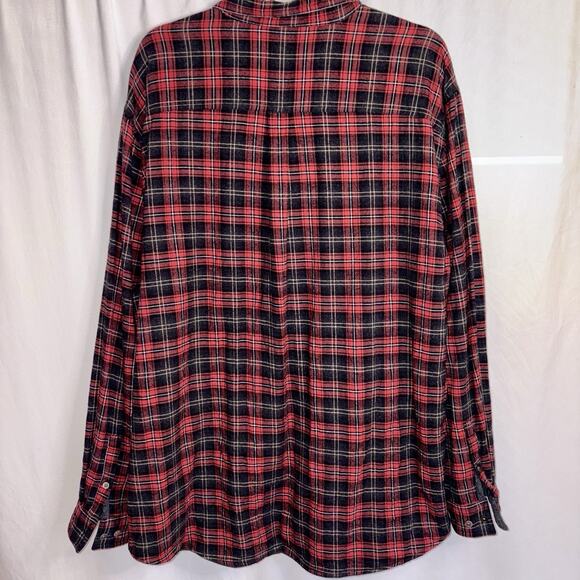 Carbon 2 Cobalt Men's XXL Red Gray Plaid Lined Button Front Shirt Long Sleeves - Picture 4 of 9